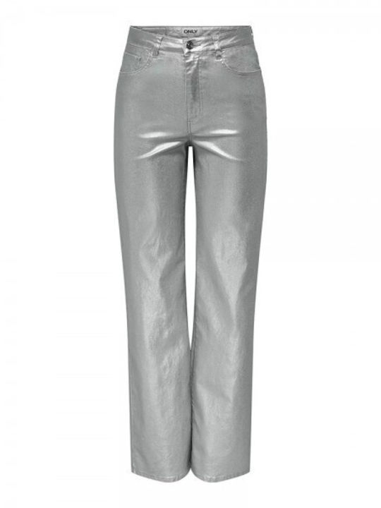 Juicy Damen Hoch tailliert Stoff Hose Gray