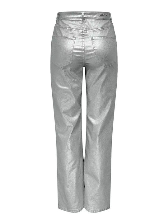 Juicy Damen Hoch tailliert Stoff Hose Gray