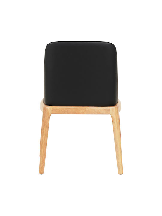 Furlan Dining & Kitchen Chairs with Artificial Leather Black 2 Pieces 54.5x67x64cm