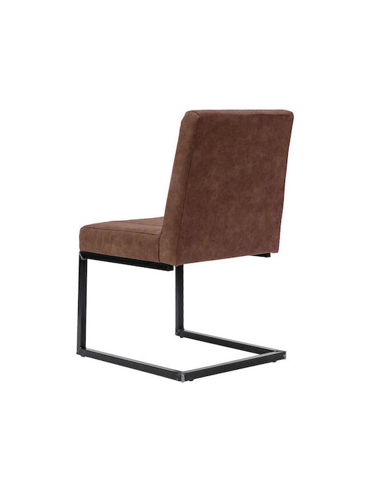 Evita Dining Room Metallic Chair Taupe 50x47x85cm 2pcs