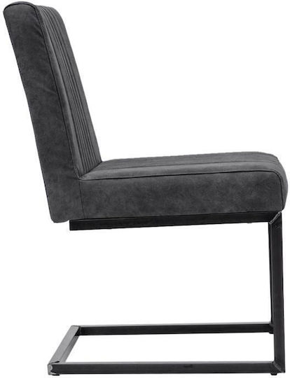 Evita Dining Room Metallic Chair Grey 50x47x85cm 2pcs