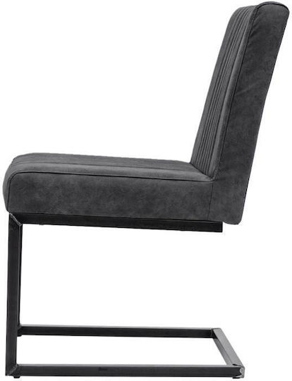 Evita Dining Room Metallic Chair Grey 50x47x85cm 2pcs
