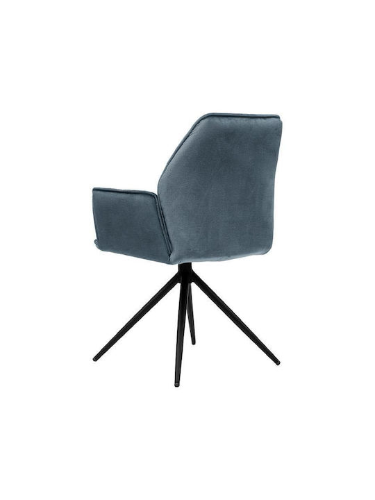 Dorothee Dining Room Metallic Armchair Sky Blue 58x46x91cm 2pcs