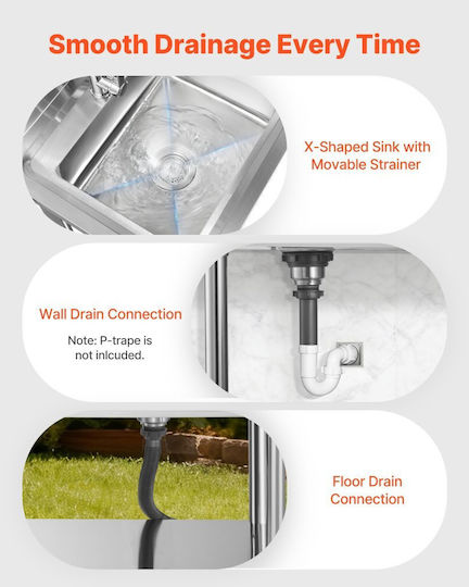 Vevor Faucet Single DSCDGZT120CMNFORS001V0 120x50x94cm