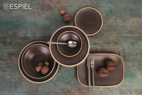 Espiel Shallow plate Plate Shallow made of Porcelain Beige with Diameter 26.2cm