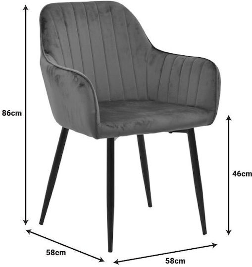 Noor Scaune Sala de mese Catifelate Cypress 2buc 58x58x86buc