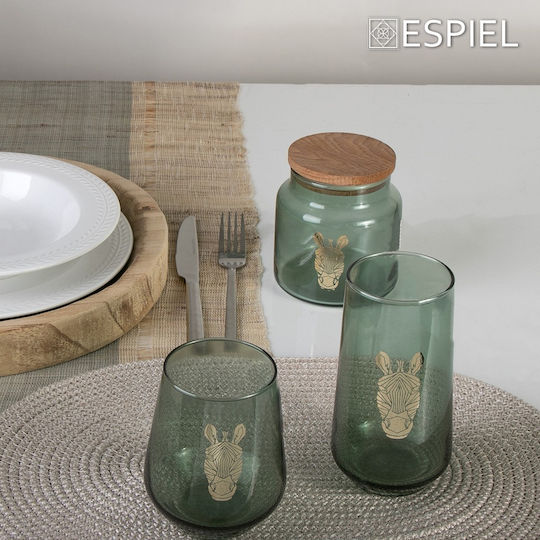 Espiel Jungle Zebra Ποτήρι Νερού από Γυαλί 470ml
