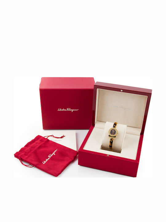 Salvatore Ferragamo Ceas de Damă cu Maro Brățară Metalică