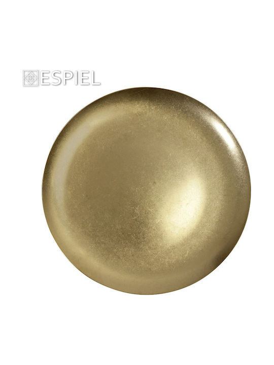 Espiel Snow Plate Shallow Inox Gold with Diameter 15cm 6pcs