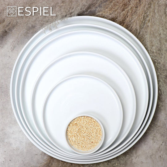Espiel Good Mood Πιάτο Ρηχό από Πορσελάνη Λευκό με Διάμετρο 21cm 6τμχ
