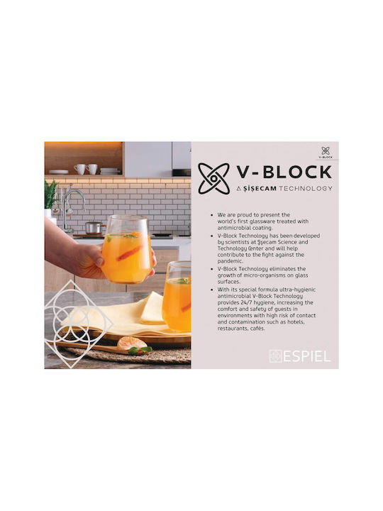 Espiel Casablanca Set Gläser Cocktail/Trinken / Wasser aus Kupfer 295ml 6Stück