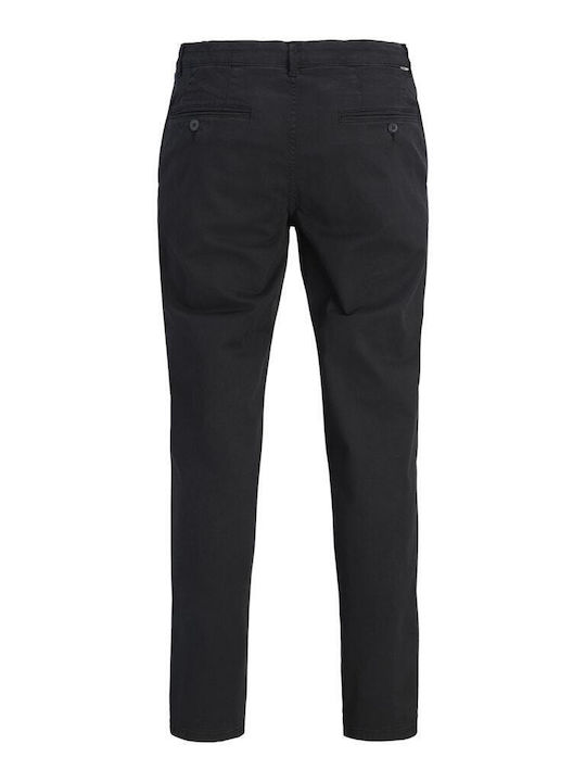 Men's Chino Elastic Regular Fit Trousers Black