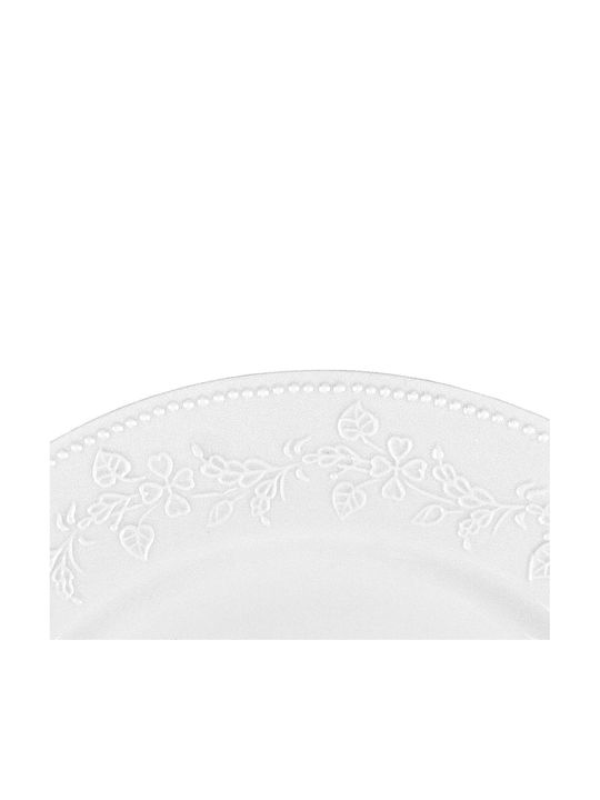 Oriana Ferelli Plate Desert made of Porcelain White with Diameter 20cm
