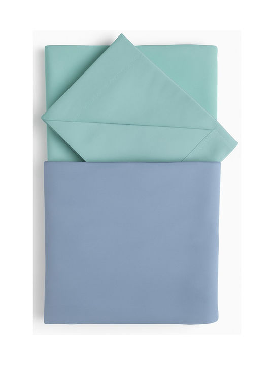 Beboulino Baby Sheets Set Crib Flannel Blue 100x180cm 3pcs