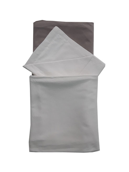 Beboulino Baby Sheets Set Crib Flannel Brown 100x180cm 3pcs