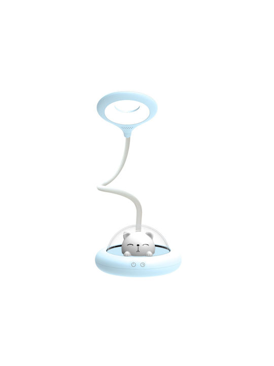 Lucas Kids Desk Lamp Kitten Blue