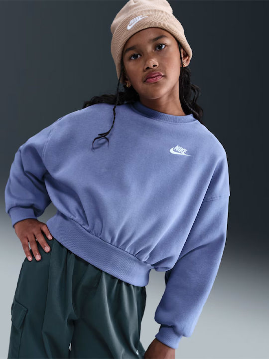 Fleece Παιδικό Φούτερ Μπλε Sportswear Club
