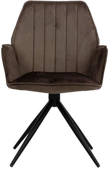 Πολυθρόνες Τραπεζαρίας Dorothee 58x46x91εκ. 2τμχ Καφέ