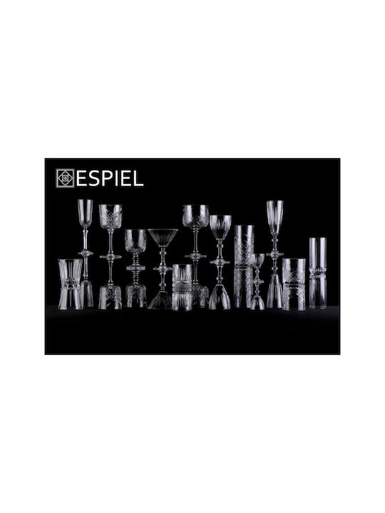 Espiel Diamond Set of Glasses for White and Red Wine made of Glass in Red Color Stemmed 245ml 6pcs