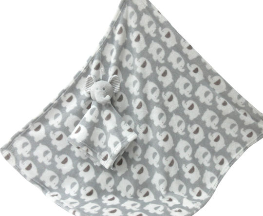 Viopros Κουβέρτα Αγκαλιάς & Λίκνου Fleece Γκρι 70x90εκ. 2τμχ