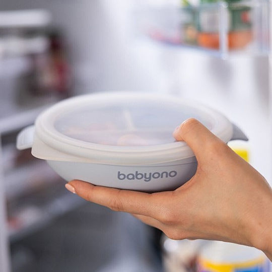Babyono Baby Food Plate made of Silicone Blue