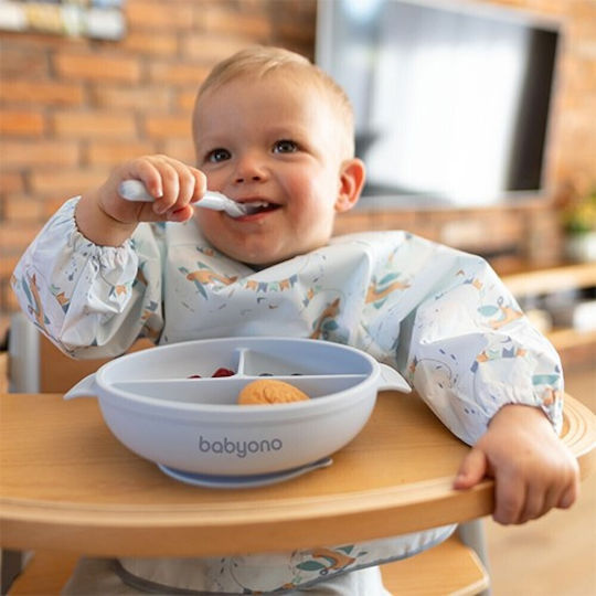 Babyono Baby Food Plate made of Silicone Blue