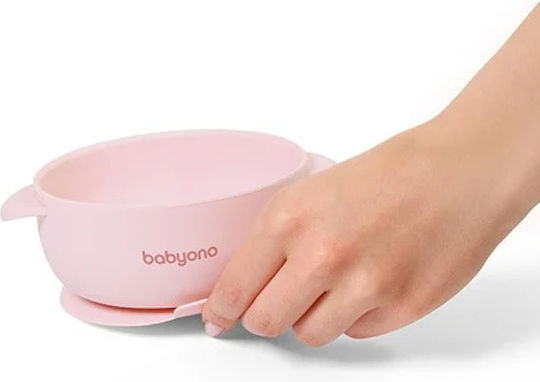 Babyono Детска Купа за Хранене от Силикон Розов