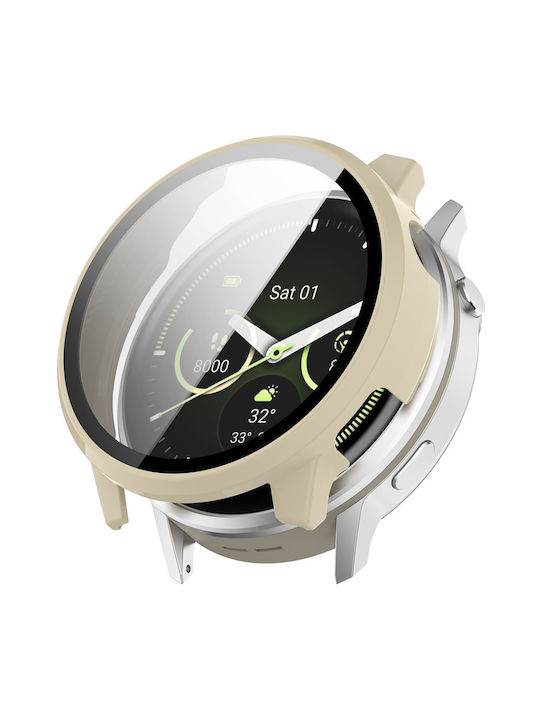 2 в 1 Калъф + Стъкло Garmin Venu 4 41mm Бежов