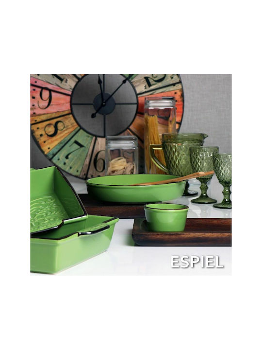 Espiel Tristar Set Gläser Wasser aus Glas in Grün Farbe Mit Stiel 280ml 6Stück