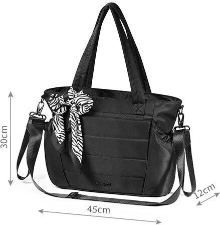 Babyono Τσάντα-Αλλαξιέρα Ώμου/Χειρός Cami Μαύρη 45x12x30εκ.