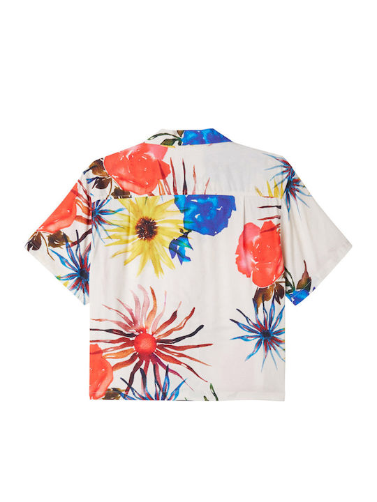 Multi Flowers Γυναικεία Μπλούζα Βαμβακερή Floral Πολύχρωμη