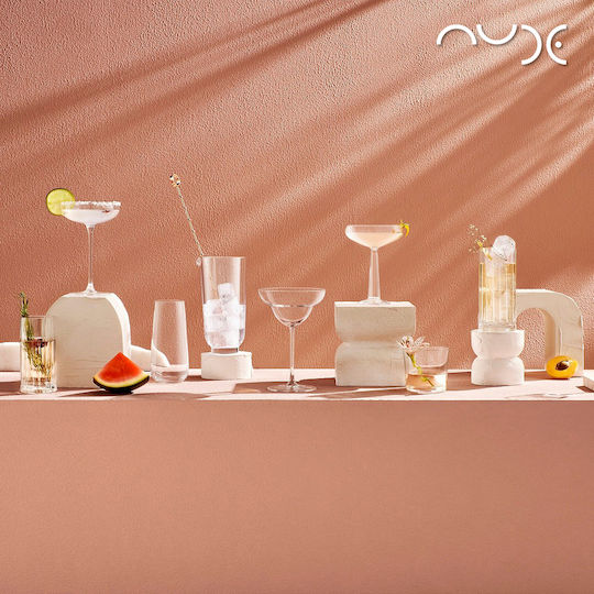 Espiel Set Pahare Șampanie / Cocktail Nude Big Top Cristaline Cu Picior 235ml 6 Bucăți