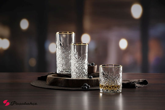 Espiel Golden Touch Timeless Set of Glasses Water / Cocktail/Drinking made of Glass in Gold Color 295ml 4pcs