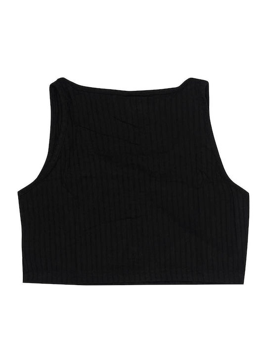 Women's Summer Crop Top Sleeveless Black