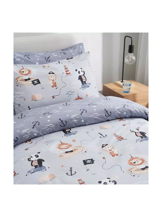 Vesta Home Sheet Set Single Cotton Gray 170x260cm 3pcs