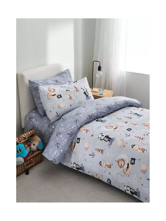 Vesta Home Sheet Set Single Cotton Gray 170x260cm 3pcs