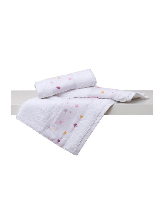 Viopros Set Babyhandtücher 2 Stück Pink Gewicht 480gr/m²
