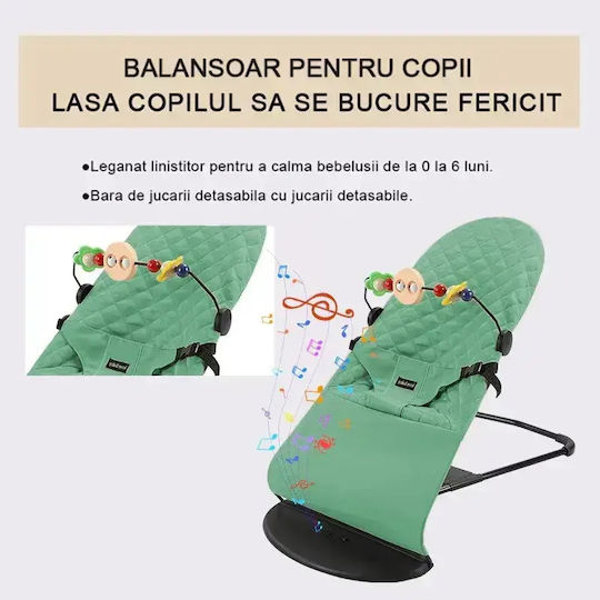 Електрически Релакс Бебе Люлка с Вибрация Зелен