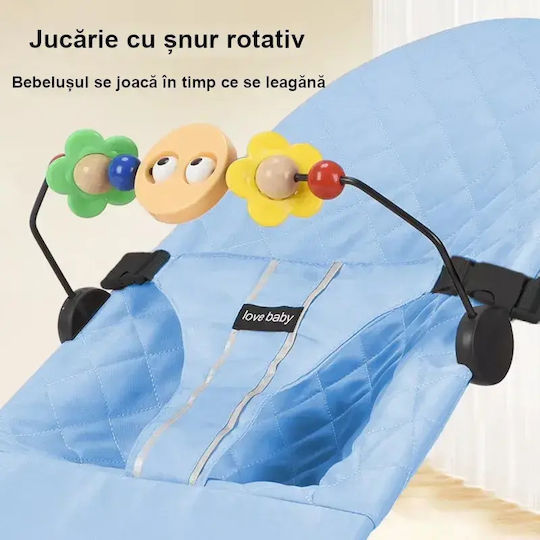 Ηλεκτρικό Relax Μωρού Κούνια με Δόνηση Μπλε