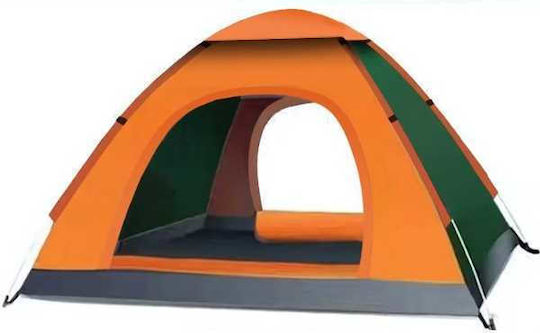 Cort De Camping Igloo Portocaliu Pentru 4 Persoane 200x200x135 Cm
