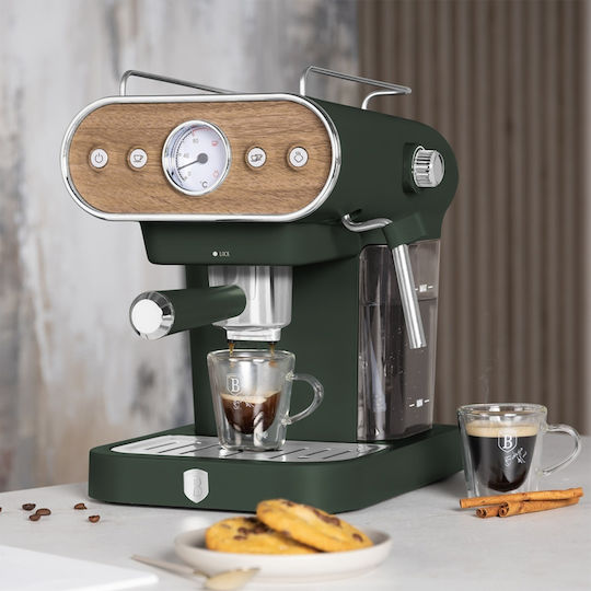 Berlinger Haus Μηχανή Espresso 950W Πίεσης 20bar Πράσινη BH-9857