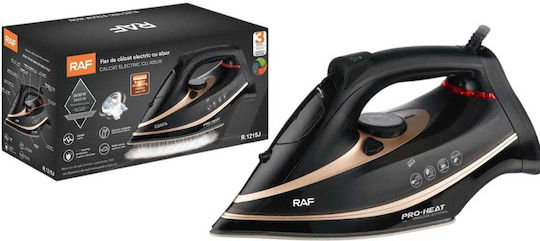 Raf Express Steam R.1215j Fier de Călcat cu Aburi 2600W cu Talpă Ceramică și Debit Continu de Abur 120g/min