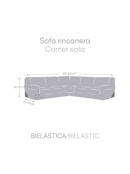 Eysa Premium Roc Ελαστικό Κάλυμμα Γωνιακού Καναπέ Grey