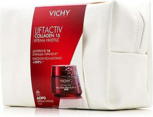 Liftactiv Collagen Specialist 16 Day Cream 50ml with Gift Night Cream 15ml & Pouch