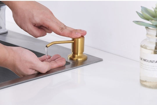 Εντοιχιζόμενο Dispenser από Ανοξείδωτο Ατσάλι Χρυσό 300ml Εντοιχιζόμενο Dispenser από Ανοξείδωτο Ατσάλι Χρυσό 300ml
