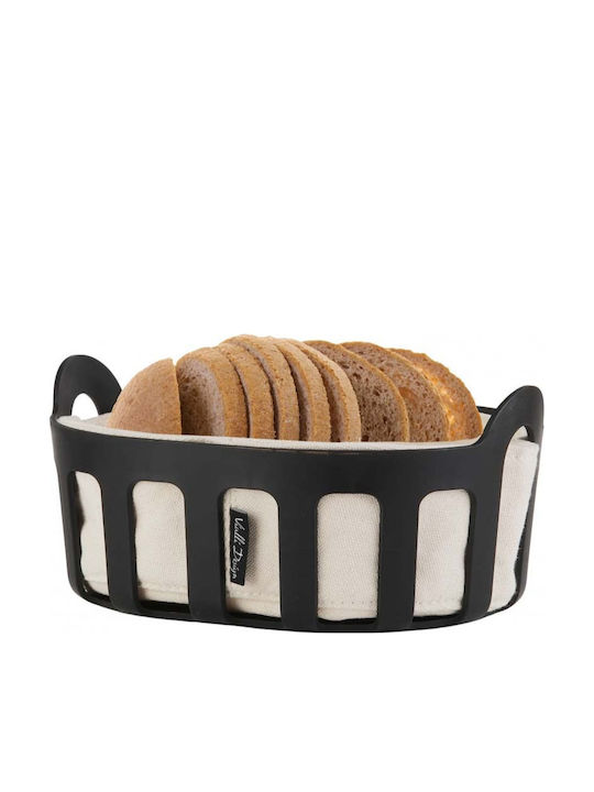 Vialli Design Livio Bread Basket Fabric Black
