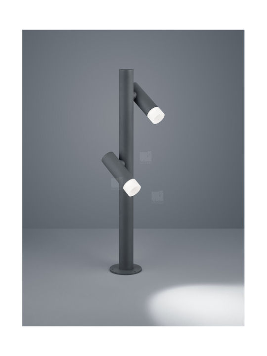 Helestra LED Floor Lamp with Warm White Light 780lm Gray