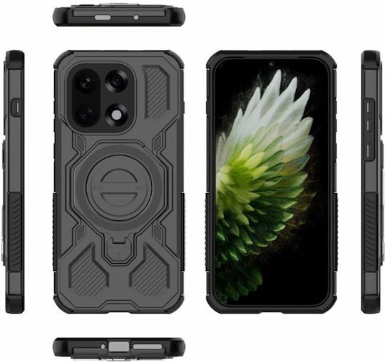 Techsuit Carbon Umschlag Rückseite Schwarz (OnePlus 15)