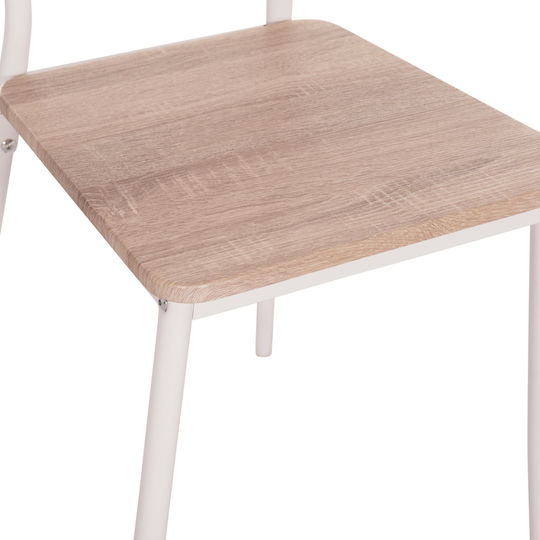 Paget Καρέκλα Τραπεζαρίας Μεταλλική Λευκή 40x49x87εκ.