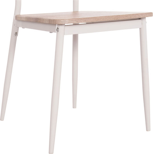 Paget Καρέκλα Τραπεζαρίας Μεταλλική Λευκή 40x49x87εκ.